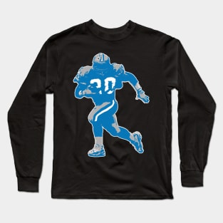 Barry Sanders silhouette art Long Sleeve T-Shirt